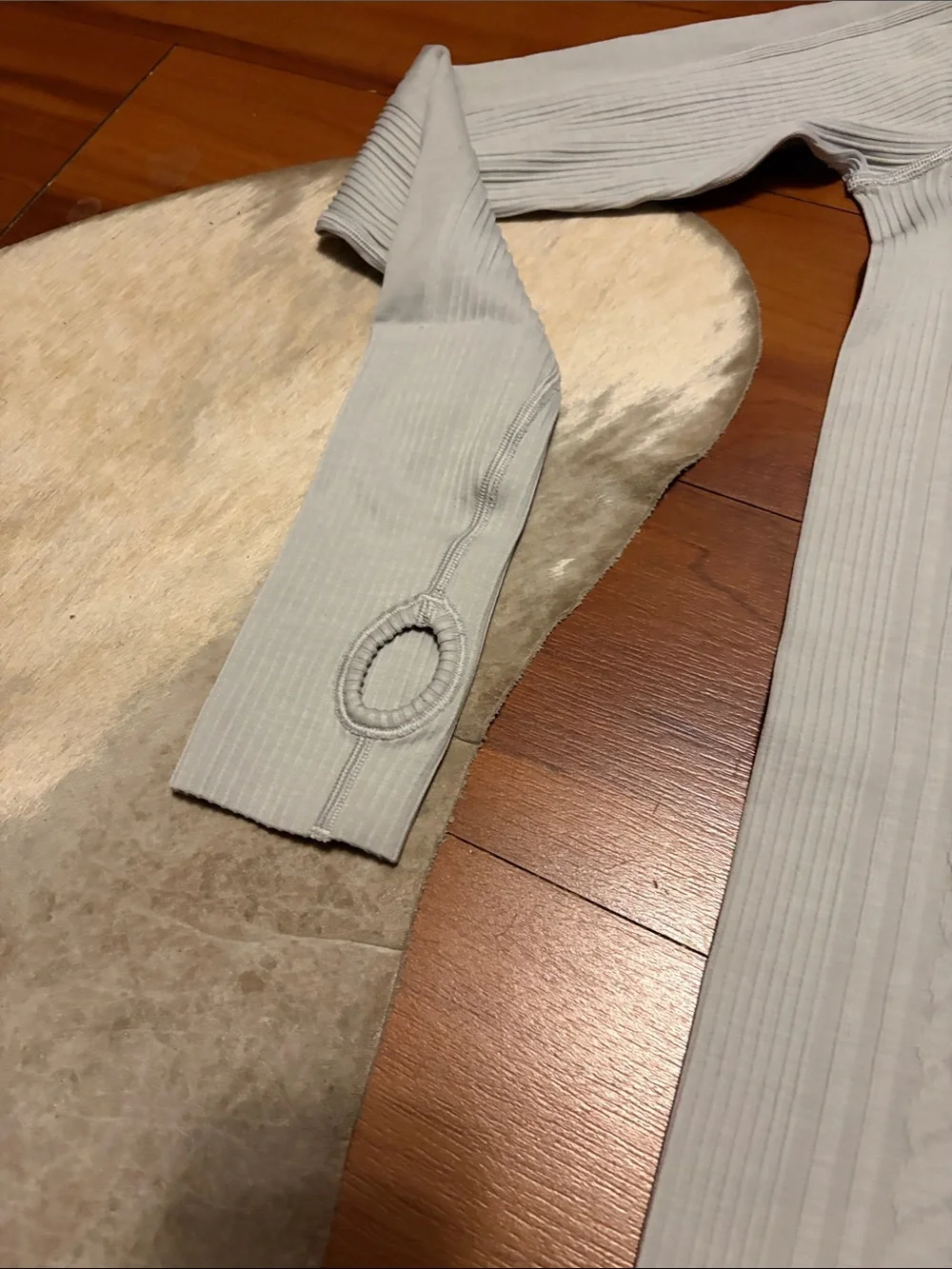 Lululemon Rest Less Pullover Light Gray Cable Knit Crewneck Sweater